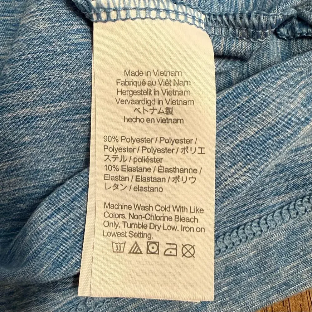 J. Crew Performance Polo Short Sleeve Golf Resort Preppy Heather Blue Men Medium